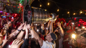 The Canes brought the Stanley Cup to party on Glenwood. But was it the real one?
