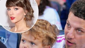 Patrick and Brittany Mahomes' Son Reacts to Seeing Taylor Swift Stadium Photo