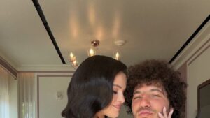 Selena Gomez Glitters in Gold at BFF Taylor Swift's Wedding to Travis Kelce