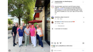 The Kelce family matriarch dined at North Hills restaurant with her entourage