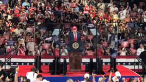 President Trump smears NC as ‘blood-soaked killing fields’ in Whatley campaign rally
